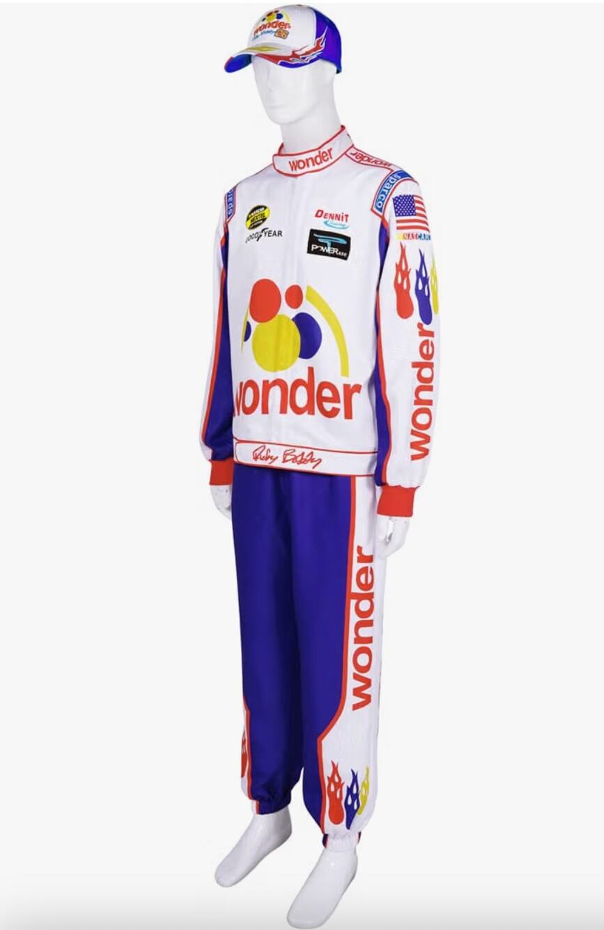 Ricky Bobby Talladega Nights Racing Costume Cosplay Suit w/ Hat Small